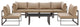 Brown Mocha Fortuna 7-Piece Outdoor Patio Sectional Sofa Set