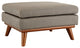 Modern Contemporary Fabric Ottoman , Grey, Fabric