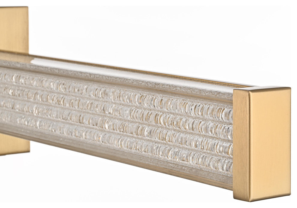 Home Living 31" Led Wall Sconce, Satin Gold