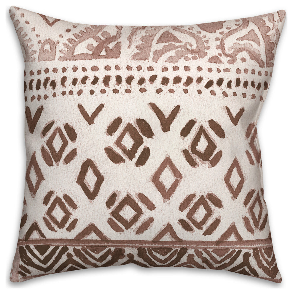 Deep Red Pattern 1 16"x16" Spun Poly Pillow