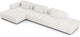 Spruce Sectional Chaise and End Unit XL, Chalk Fabric