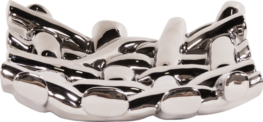 Howard Elliott Nickel Plated Crisscross Bowl