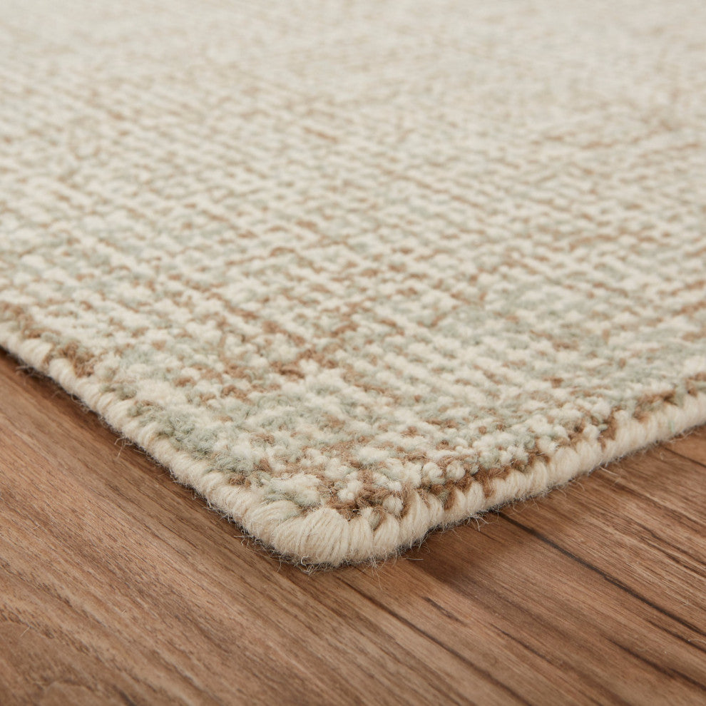 9" x 12" Taupe and Tan Minimal Area Rug