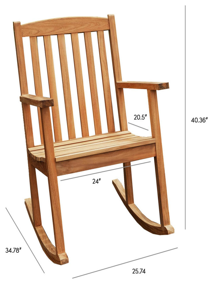 Monterey Teak Outdoor Rocker