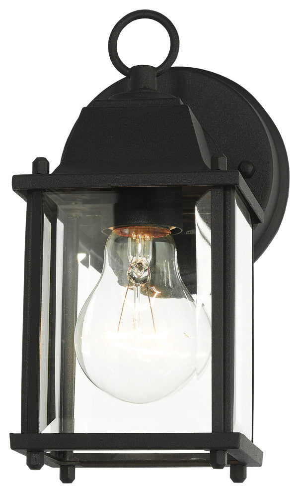 Textured Black Traditional, Historical, Outdoor Wall Lantern