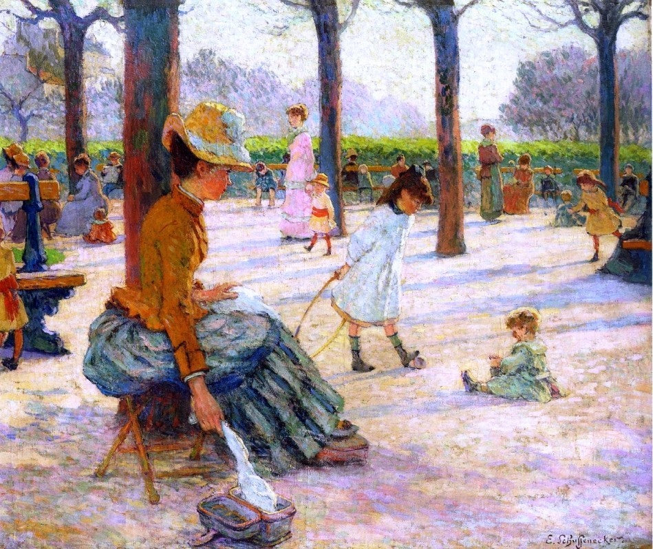 Claude-Emil Schuffenecker A Square at Luxembourg Park Gallery Wrapped Canvas