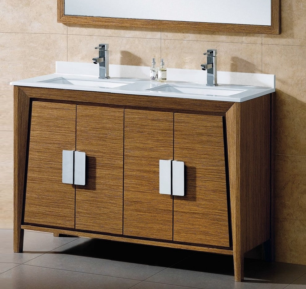 Fine Fixtures Imperial II 60" Double Sink Vanity, Wheat, No Mirror