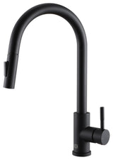 Elegant Lighting FAK-302 Jack 1.8 GPM 1 Hole Pull Down Kitchen - Matte Black