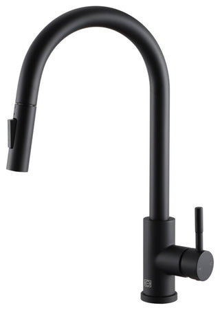 Elegant Lighting FAK-302 Jack 1.8 GPM 1 Hole Pull Down Kitchen - Matte Black