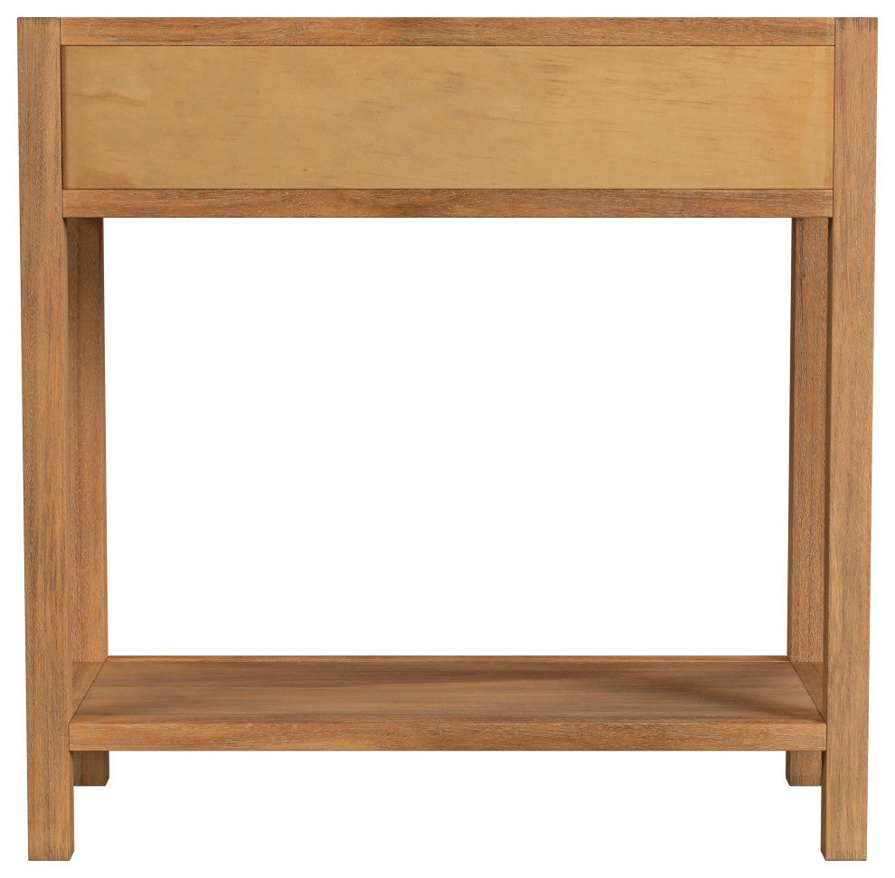 Lark Wood 1-Drawer Nightstand, Natural