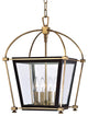 Hollis, 12" Pendant, Aged Brass Finish, Clear Glass Shade