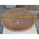 Karina Walnut Travertine Natural Stone Vessel Sink Honed and Filled  (W)16" (L)2