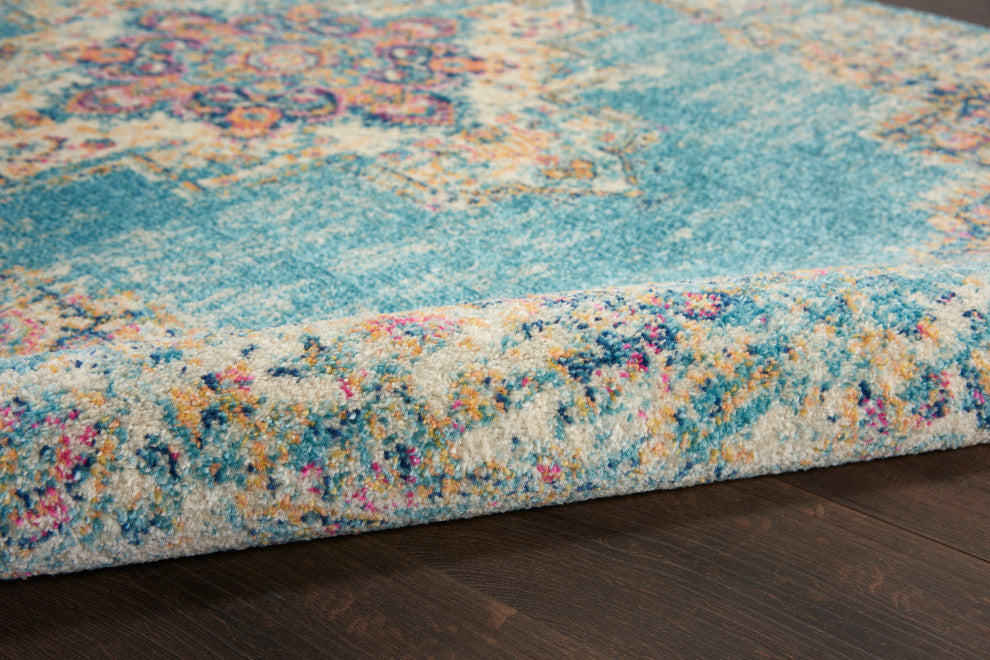 Nourison Passion 9' x 12' Light Blue Bohemian Indoor Area Rug