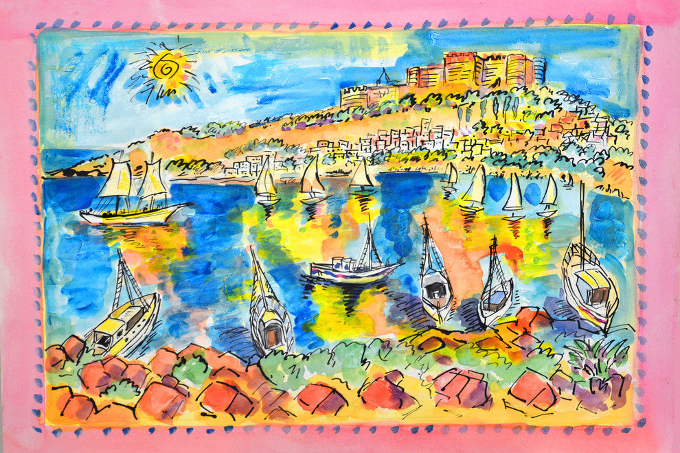 "Rhodes Greece" Print on Canvas by Wayne Ensrud