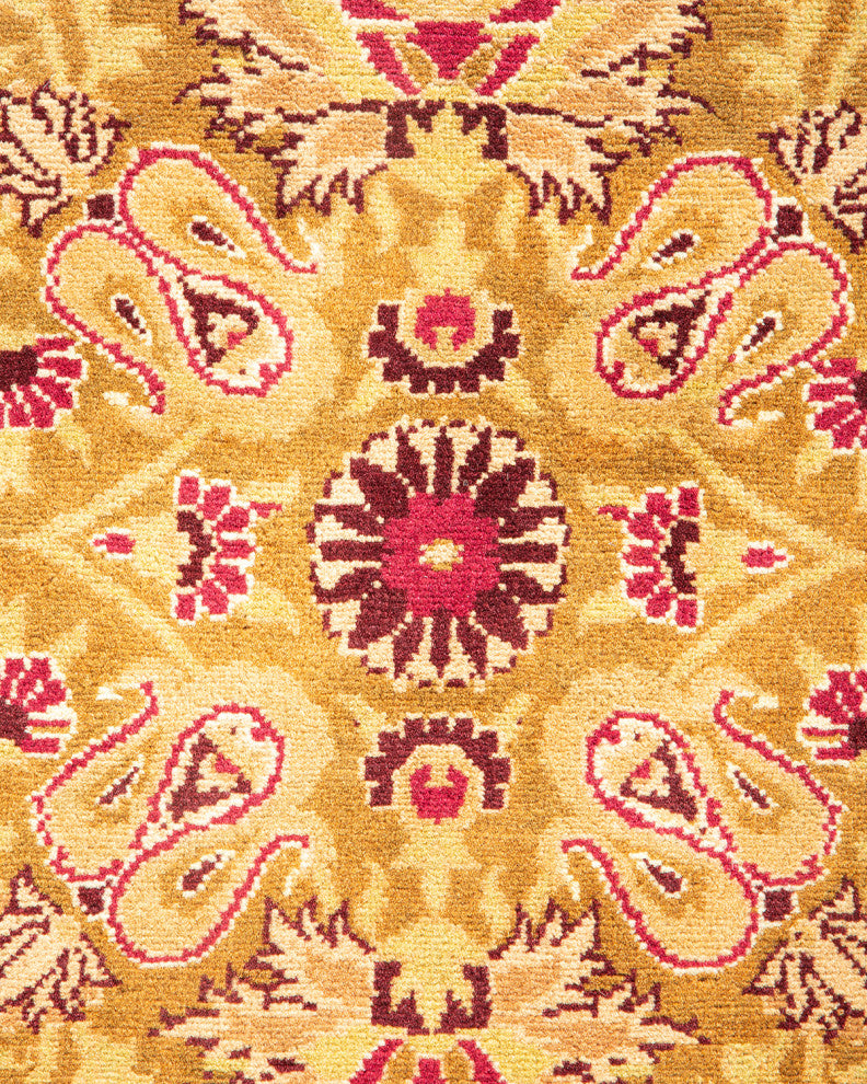 Mogul, One-of-a-Kind Hand-Knotted Area Rug Yellow, 4'3"x6'4"