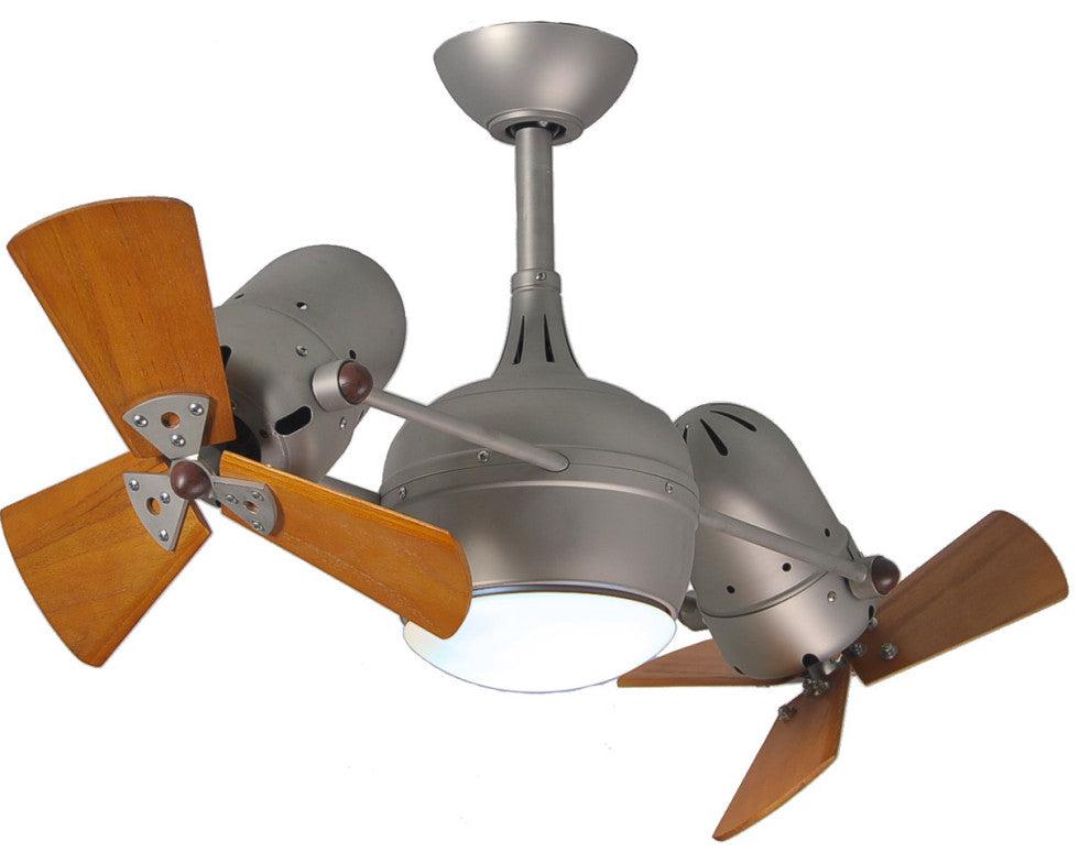 Matthews Fan Dagny LK Ceiling Fan, Lighting Kit, Brushed Nickel, Mahogany Blades