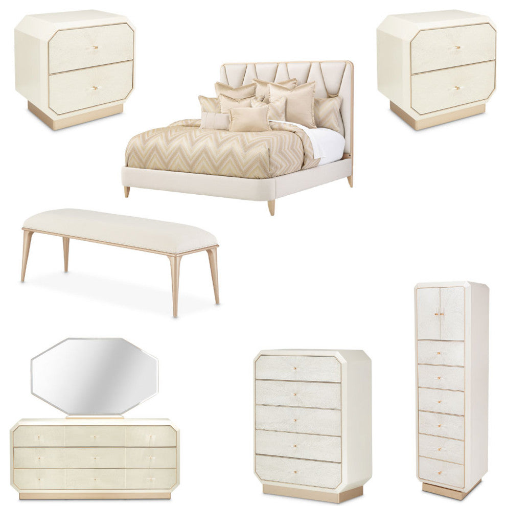 AICO Furniture La Rachelle 8 Piece King Bedroom Set