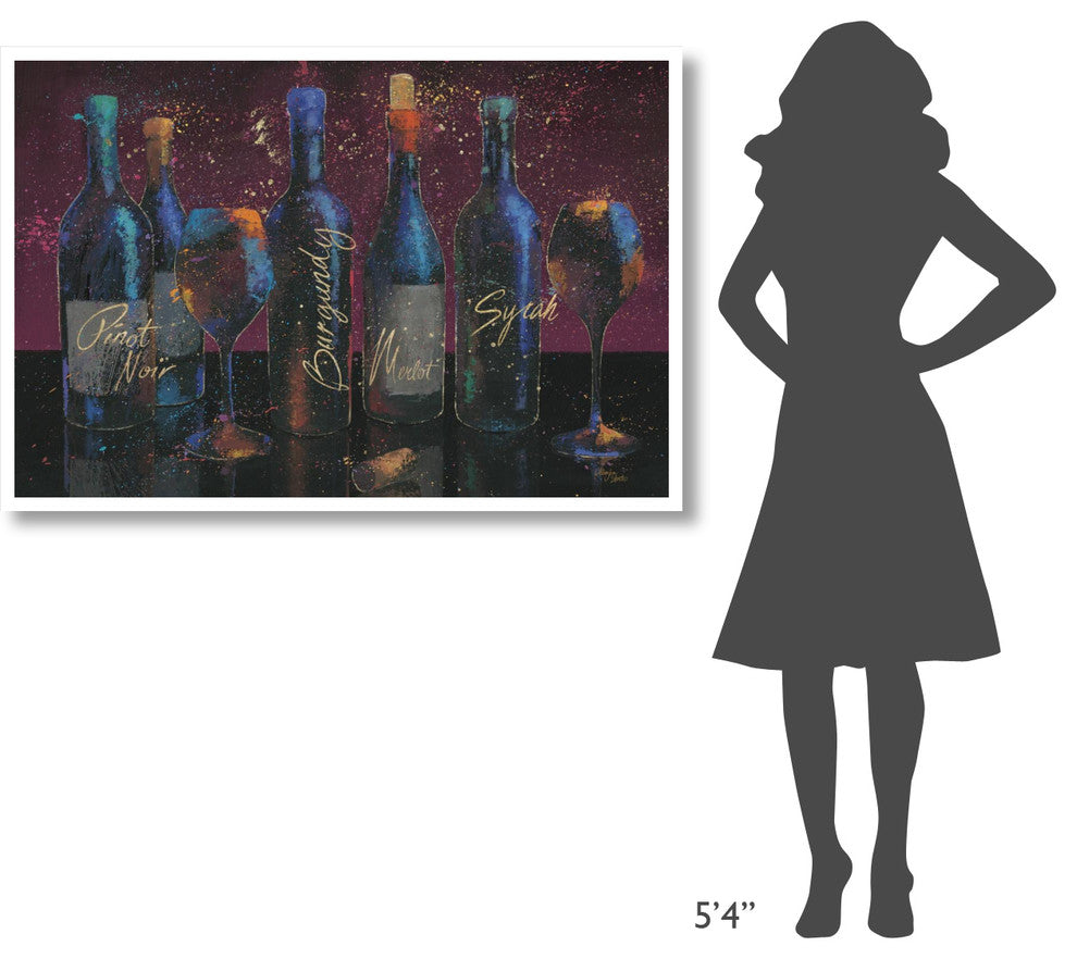 "Wine Splash Dark I" Digital Paper Print by Wellington Studio, 50"x34"