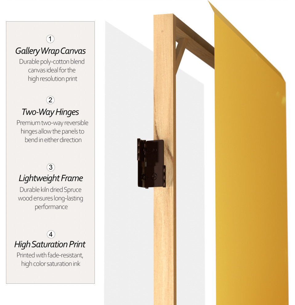 6' Tall Double Sided Sunrise Room Divider