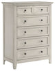 San Mateo 5-Drawer Wooden Youth Chest, Rustic White