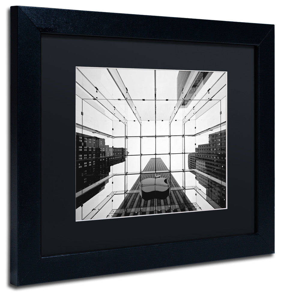 'Big Apple I' Matted Framed Canvas Art by Nina Papiorek