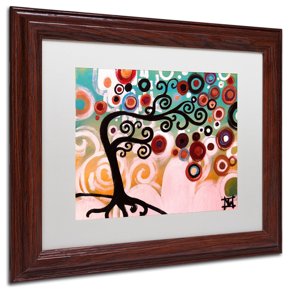 Natasha Wescoat '138' Art, Wood Frame, White Mat, 14x11