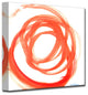 Orange Swirl II' Ready2HangArt Canvas by Leslie Owens, 16"x16"
