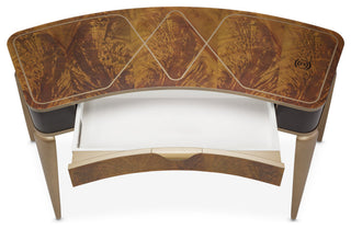 Malibu Crest Vanity/Writing Desk - Crotch Mahogany