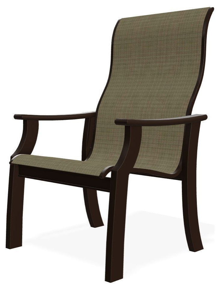 St. Catherine Sling Outdoor Armchair, Elevation Stone/Kona