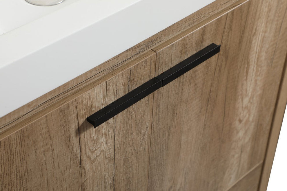Walker Natural Oak-Light Bathroom Vanity, Natural Oak, 30"