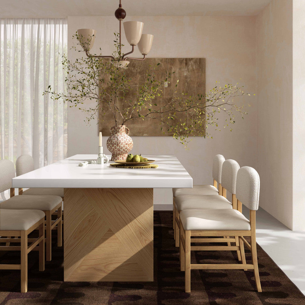 Calla Performance Velvet Dining Chair, Cream