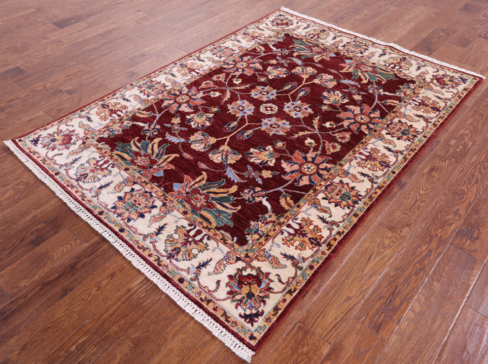 Persian Tabriz Handmade Wool Rug 4' 10" X 6' 8" - Q12761