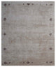HAND KNOTTED LOOM SILK ECO-FRIENDLY AREA RUG-9'x12',Rectangle,Beige,Contemporary
