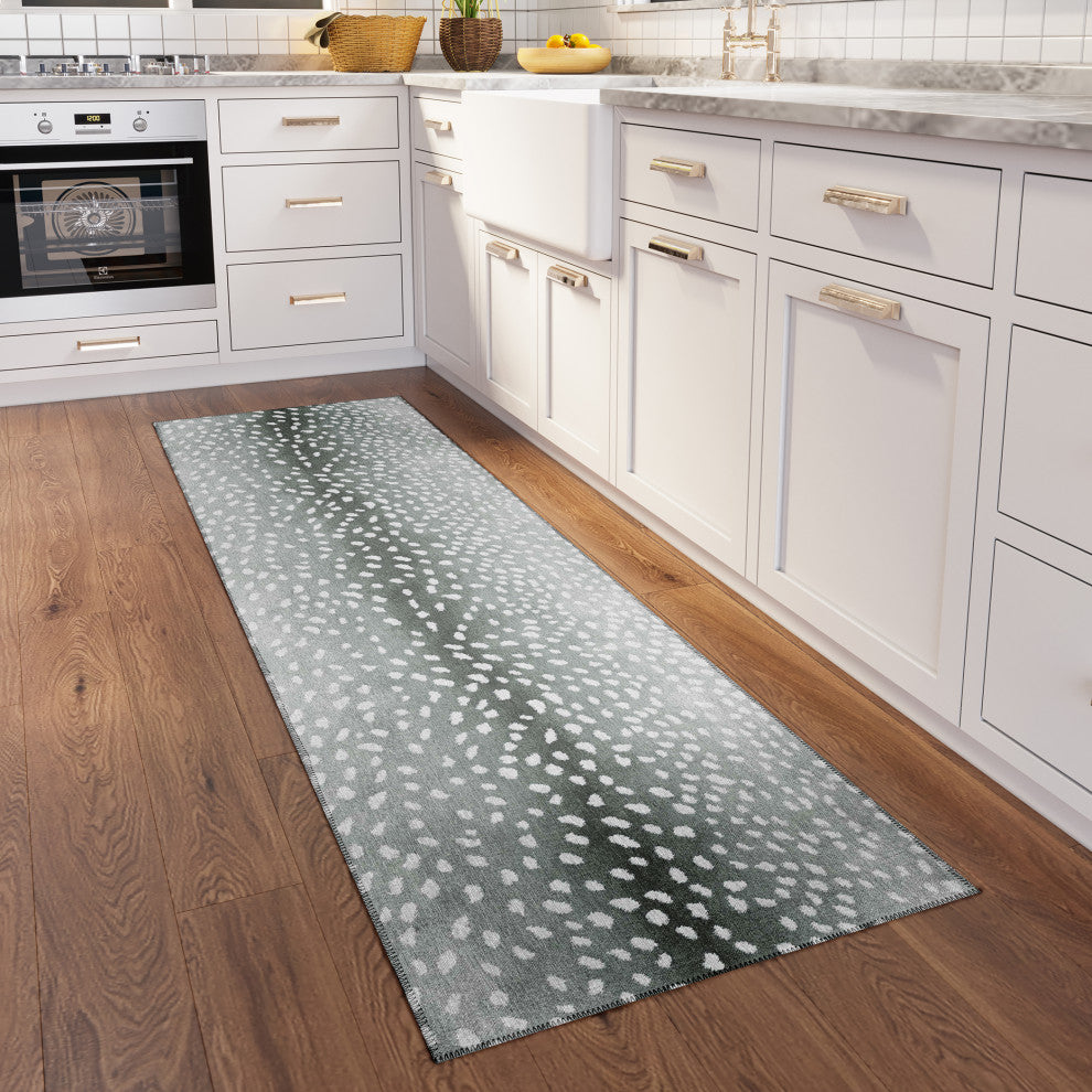 Indoor/Outdoor Mali ML3 Flannel Machine Washable 2'3" x 12' Runner Rug