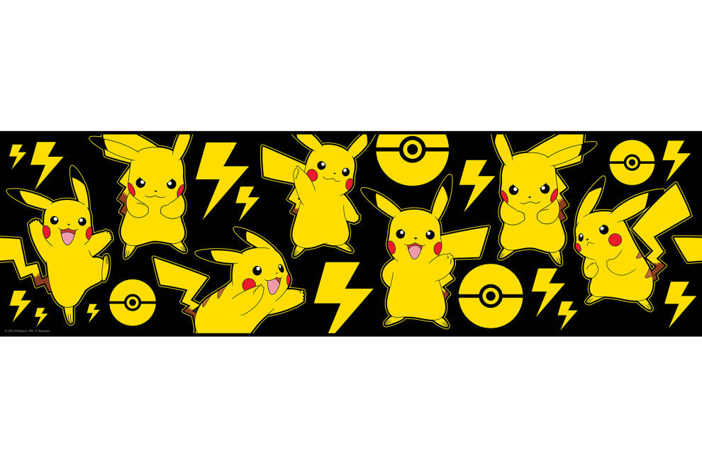 Yellow Pokemon Pikachu Peel & Stick Wallpaper Border