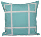 Geometric Decorative Pillow, Aqua, 20"x20"