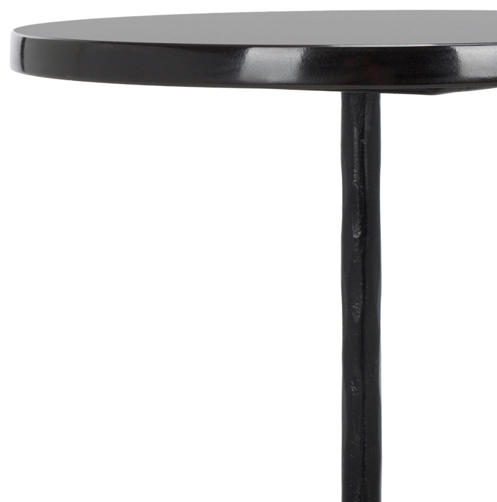 Safavieh Couture Fabrianna Marble Top Drink Table, Black