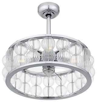 Quoizel TRK3123 Terrarock 12" 3 Blade Indoor Ceiling Fandelier - Polished