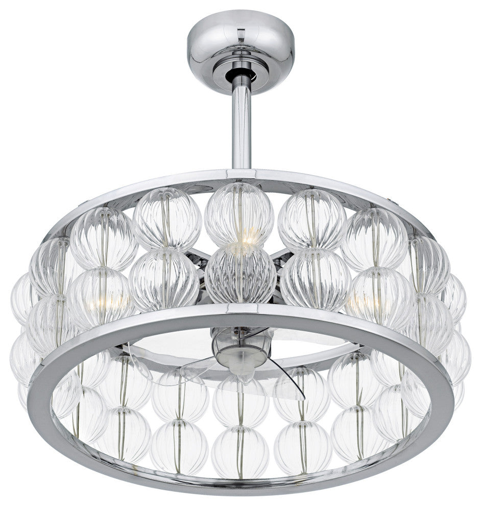 Quoizel TRK3123 Terrarock 12" 3 Blade Indoor Ceiling Fandelier - Polished