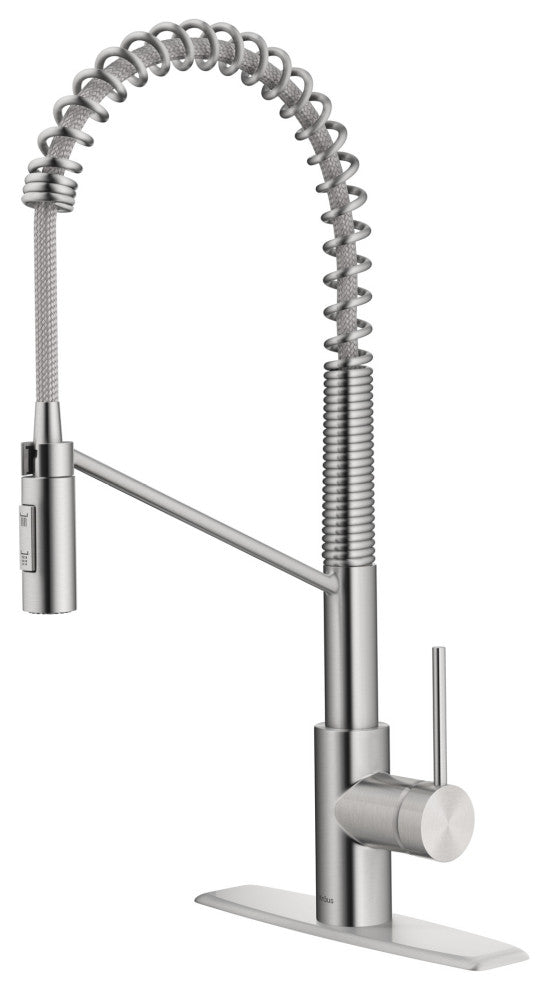 Oletto Commercial Pull-Down 1-Hole Kitchen Faucet, SFS Steel