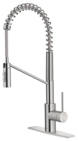 Oletto Commercial Pull-Down 1-Hole Kitchen Faucet, SFS Steel