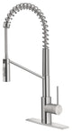 Oletto Commercial Pull-Down 1-Hole Kitchen Faucet, SFS Steel