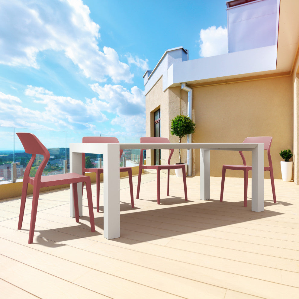 Snow Dining Chair, Set of 2, Marsala