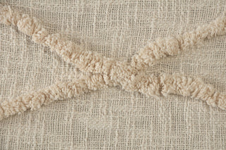 Bohemian Basics Decorative Diamond Tufted Cotton Throw Blanket, Birch/Cream