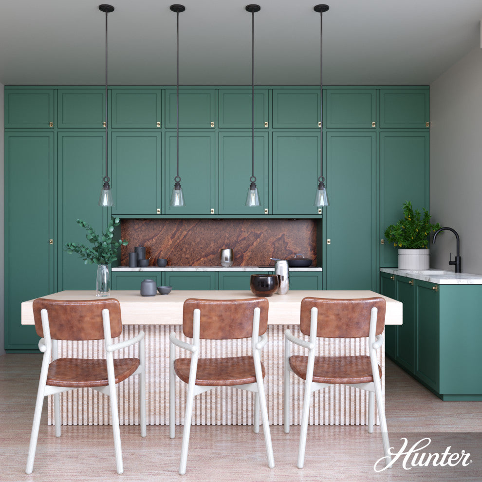 Hunter 6" Klein Noble Bronze 1 Light Pendant Ceiling