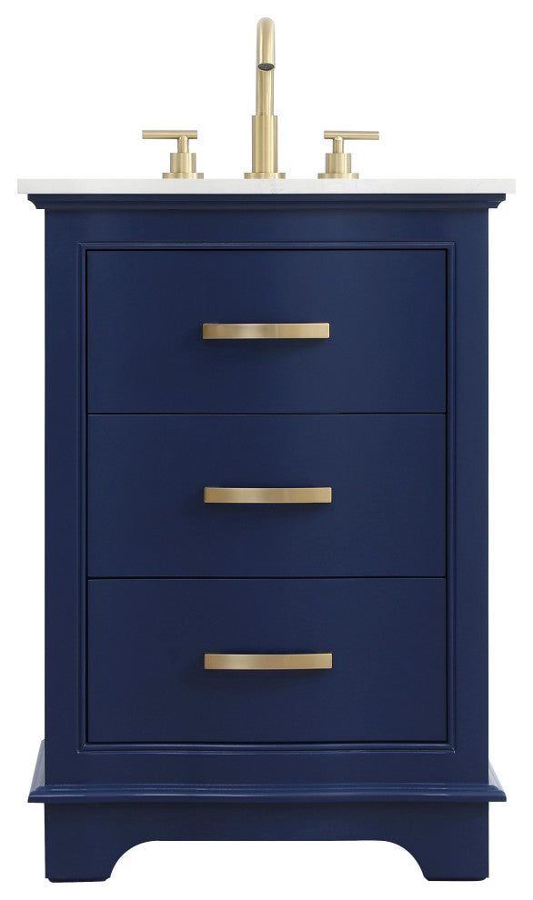 Home Living Knox 24" Single Bathroom Vanity, Blue