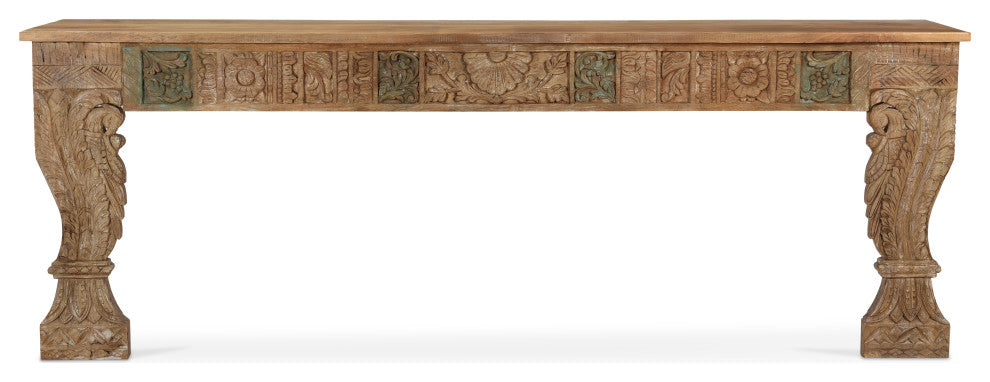 Alligator Wooden Carved Console