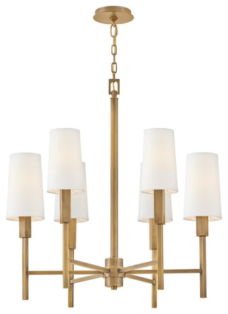 Hinkley Fenwick Medium Chandelier, Heritage Brass