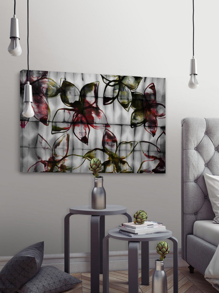 "Floral Outlines" Fine Art Canvas Print, 24"x16"