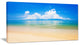 "Cloudy Horizon Over Blue Sea" Seashore Canvas Photo Print, 32"x16"